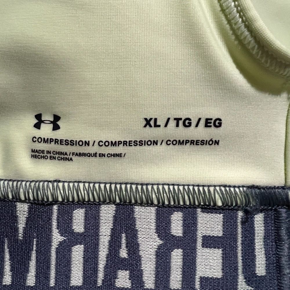 Under Armour Womens Size XL Mid Support Crossback Sports Bra Padding Neon Green - Picture 5 of 7